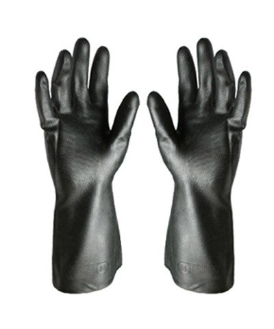 Guantes Latex Negro 30 Cm Liviano Talle 10