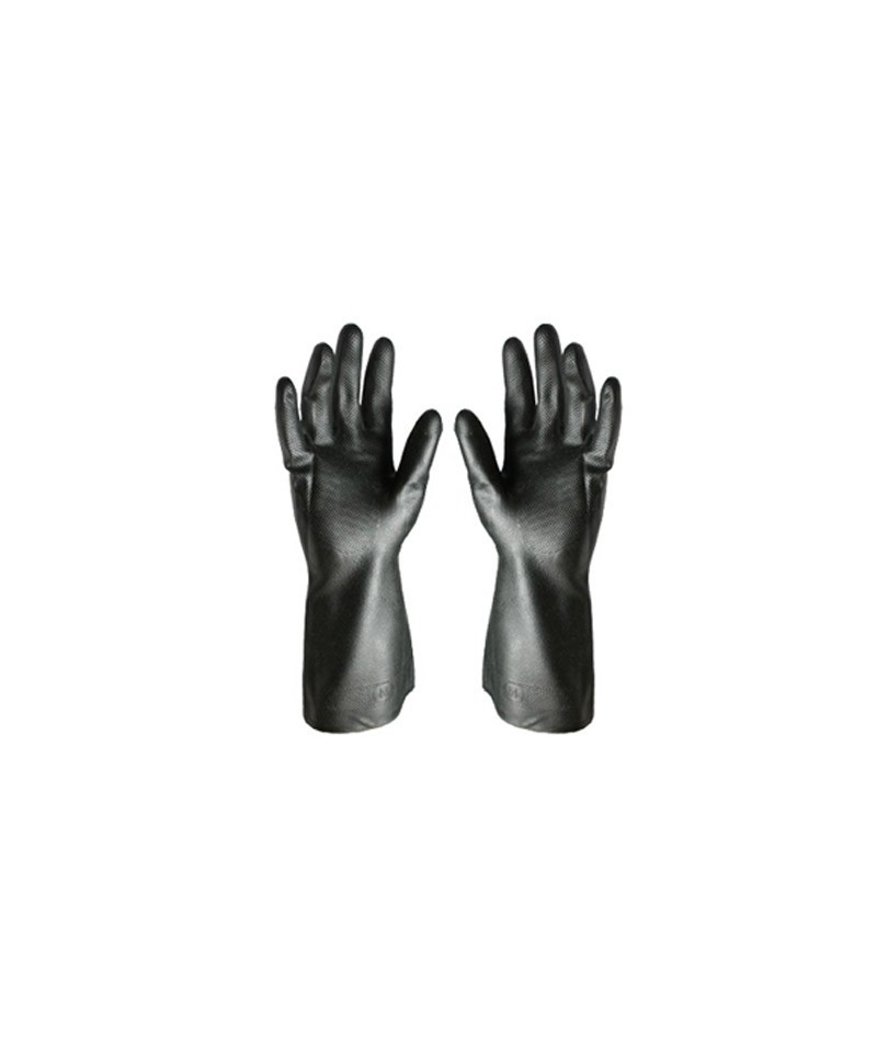 Guantes Latex Negro 30 Cm Liviano Talle 10